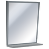 ASI 0537-1630 - Fixed Tilt Stainless Mirror with Shelf - 16"W X 30"H