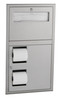 Bobrick B-34745 - ClassicSeries Recessed Seat-Cover Dispenser and Toilet Tissue Dispenser