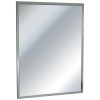 ASI 0620-B1830 - Stainless Channel Frame Mirror - Tempered Glass - 18"W X 30"H