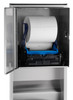 Bobrick B-3974 - Recessed Convertible Automatic Universal Roll Towel Dispenser with LED Light/Waste Receptacle