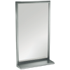 ASI 20655-2436 - Roval Stainless Welded Frame Mirror with Shelf - 24"W X 36"H 