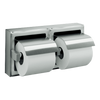 ASI 74022-HBSM - Hooded Double Toilet Tissue Holder - Bright Stainless