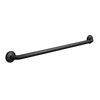 ASI 3801-48-41 - 1-1/2" Matte Black Grab Bar with Concealed Flange Covers - 48” (Smooth Grip)