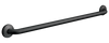 ASI 3801-18-41 - 1-1/2" Matte Black Grab Bar with Concealed Flange Covers - 18” (Smooth Grip)