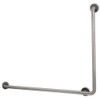 Bobrick B-6898.99 30x40R - 90 Degree L-Shaped Grab Bar - 40"x30" Right Side (Peened Grip) 1-1/2 Diameter