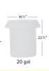 Continental 2000BL – Huskee Blue Round Plastic Trash Can – 20 Gallon