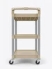 Continental 5810BE – Beige Light Duty 3-Shelf Utility Cart