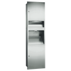 ASI 64672 - Recessed Combo Three-in-One Paper Towel Dispenser with Waste Receptacle and Automatic Electric Hand Dryer