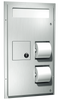 ASI 0481 - Dual Access Seat Cover and Toilet Tissue Dispenser with Sanitary Disposal