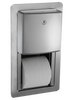 ASI 20031 - Semi-Recessed Mounted Twin Hide-A-Roll Toilet Tissue Dispenser