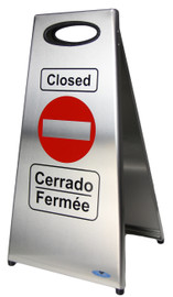Frost 1121 - Stainless Steel Washroom Closed Sign Frost 1121 - Stainless Steel Washroom Closed Sign