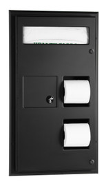 Bobrick B-357.MBLK - Matte Black Partition Seat Cover Dispenser (0.8gal)