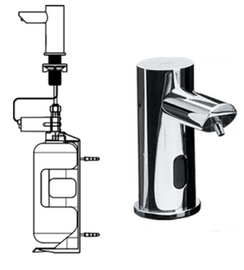 ASI 0394-1A - EZ Fill FOAM Soap Dispenser (Battery)- Polished Finish, 1L