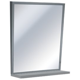 ASI 0537-1630 - Fixed Tilt Stainless Mirror with Shelf - 16"W X 30"H ASI 0537-1630 - Fixed Tilt Stainless Mirror with Shelf - 16"W X 30"H