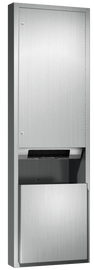 ASI 046921AC-6 - Semi-Recessed Automatic Paper Towel Dispenser & Waste Receptacle (110-240V) - 12 gal. ASI 046921AC-6 - Semi-Recessed Automatic Paper Towel Dispenser & Waste Receptacle (110-240V) - 12 gal.