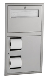 Bobrick B-34745 - ClassicSeries Recessed Seat-Cover Dispenser and Toilet Tissue Dispenser Bobrick B-34745 - ClassicSeries Recessed Seat-Cover Dispenser and Toilet Tissue Dispenser