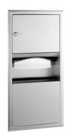 Bobrick B-369 - ClassicSeries Recessed Paper Towel Dispenser/Waste Receptacle Bobrick B-369 - ClassicSeries Recessed Paper Towel Dispenser/Waste Receptacle