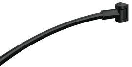 ASI 1201-A-41 - Matte Black Curved Shower Curtain Rod - 61-63"L