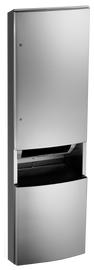 ASI 2046921A-6 - Semi-Recessed Automatic Paper Towel Dispenser / 13.5 gal. Waste Receptacle  ASI 2046921A-6 - Semi-Recessed Automatic Paper Towel Dispenser / 13.5 gal. Waste Receptacle