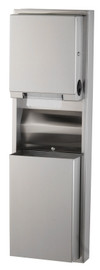 Bobrick B-39619 - ClassicSeries Surfaced-Mounted Convertible Paper Towel Dispenser/Waste Receptacle