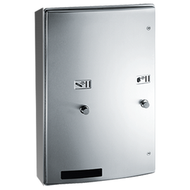 ASI 204684-9-25 - Sanitary Napkin and Tampon Dispenser - 25¢ Operation