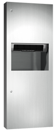 ASI 64696A-6 - Semi-Recessed Automatic Paper Towel Dispenser & Waste Receptacle - 9.9 gal. ASI 64696A-6 - Semi-Recessed Automatic Paper Towel Dispenser & Waste Receptacle - 9.9 gal.