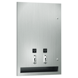 ASI 64684-50 - Recessed Sanitary Napkin and Tampon Dispenser - 50¢ Operation