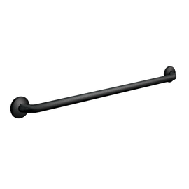 ASI 3801-24P-41 - 1-1/2" Matte Black Grab Bar with Concealed Flange Covers - 24" (Textured)