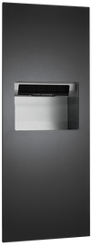 ASI 64696AC-41 - Piatto Matte Black Recessed Automatic Paper Towel Dispenser & Waste Receptacle
