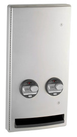 Bobrick B-47064 25 - ConturaSeries Semi-Recessed Napkin / Tampon Vendor
