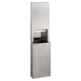 Bobrick B-9944 - Semi-Recessed Paper Towel Dispenser/Waste Receptacle