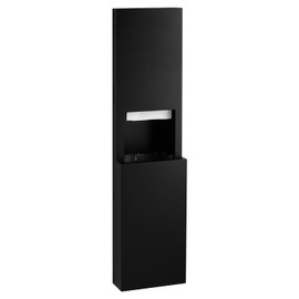 Bobrick B-9944.MBLK - Matte Black Semi-Recessed Paper Towel Dispenser/Waste Receptacle