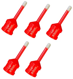 HWD - 1/4DB-5 - 1/4" (6mm) Diamond Core Drill Bit - 5 Pack