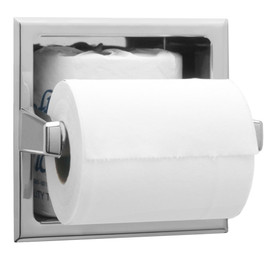 Bobrick B-6637 - Recessed Toilet Tissue Dispenser with Storage for Extra Roll