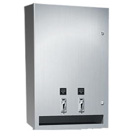 ASI 04684-9 - Surface Mounted Dual Napkin/Tampon Dispenser ASI 04684-9 - Surface Mounted Dual Napkin/Tampon Dispenser