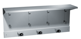 ASI 1308-3 - Shelf with Utility Hooks and Mop Strip