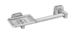 ASI 7330 - Soap Dish with Drain Holes and Square Towel Bar