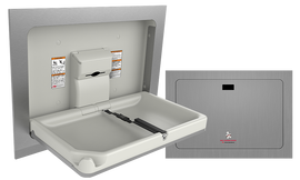 ASI 9018 - Recess Mounted Stainless Steel Horizontal Baby Changing Station