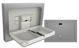 ASI 9018-9 - Surface Mounted Stainless Steel Horizontal Baby Changing Station