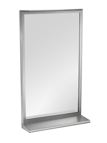 ASI 20655 - ROVALâ„¢ Stainless Steel Mirror with Shelf
