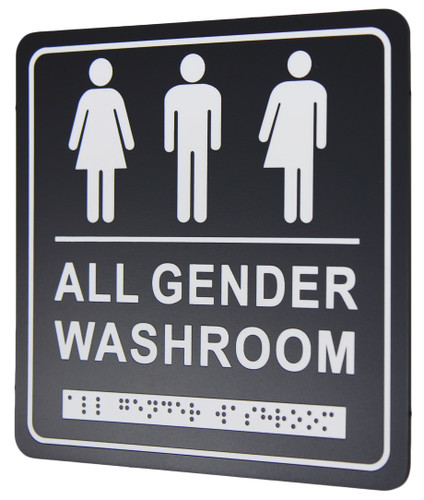 Frost 965-BLK - Male and Female Washroom Sign with Braille
