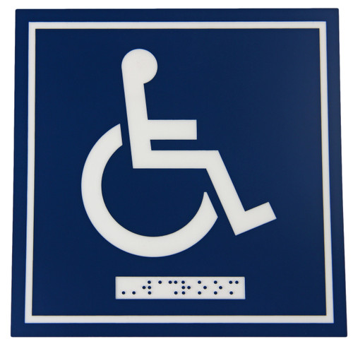 Frost 964 - Wheelchair Washroom Signage with Braille Emboss