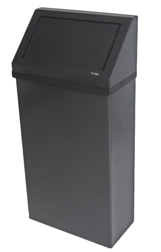 Frost 303-NL-BLK - Matte Black Wall-Mounted Waste Receptacle
