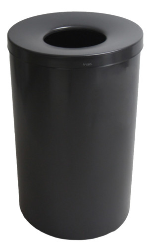 Frost 310-BLK - Matte Black Freestanding Lobby Waste Receptacle