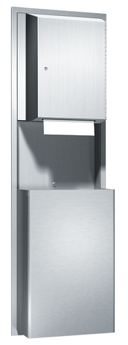 ASI 046926 - Recessed Paper Towel Dispenser & Waste Receptacle - Pull Roll, Automatic Cut - 13.5 gal. ASI 046926 - Recessed Paper Towel Dispenser & Waste Receptacle - Pull Roll, Automatic Cut - 13.5 gal.