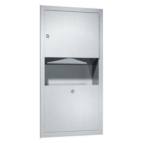 ASI 0462-AD-2 - Semi-Recessed Paper Towel Dispenser & Waste Receptacle - 2 gal.