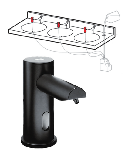 ASI 0393-1A-41 - EZ Fill Multi-Feed FOAM Soap Dispenser - Matte Black