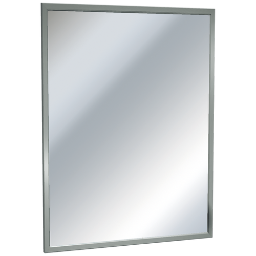 ASI 0620-2442 - Stainless Channel Frame Mirror - 24"W X 42"H