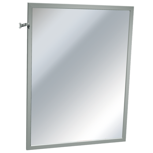 ASI 0600-T1836 - Adjustable Tilt Stainless Welded Frame Mirror - 18"W X 36"H