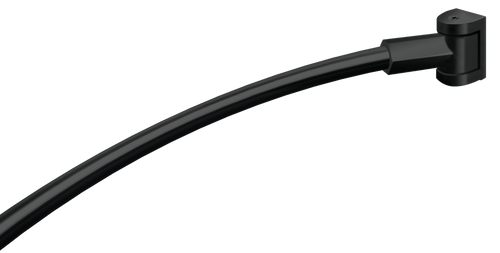 ASI 1201-B-41 - Matte Black Curved Shower Curtain Rod - 60" L